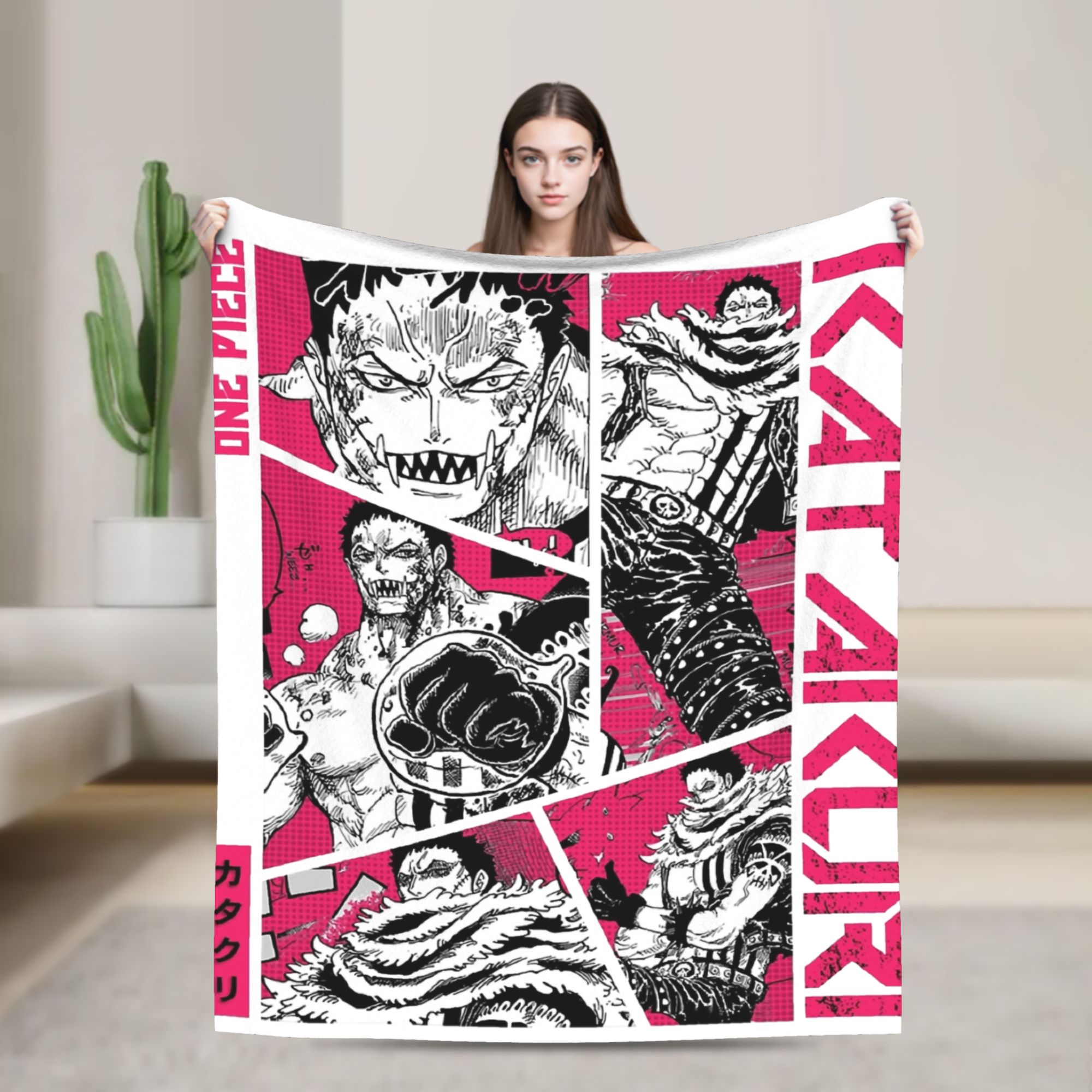 Bed Sheet Microfiber - Katakuri Figure Flannel Blankets Monkey D