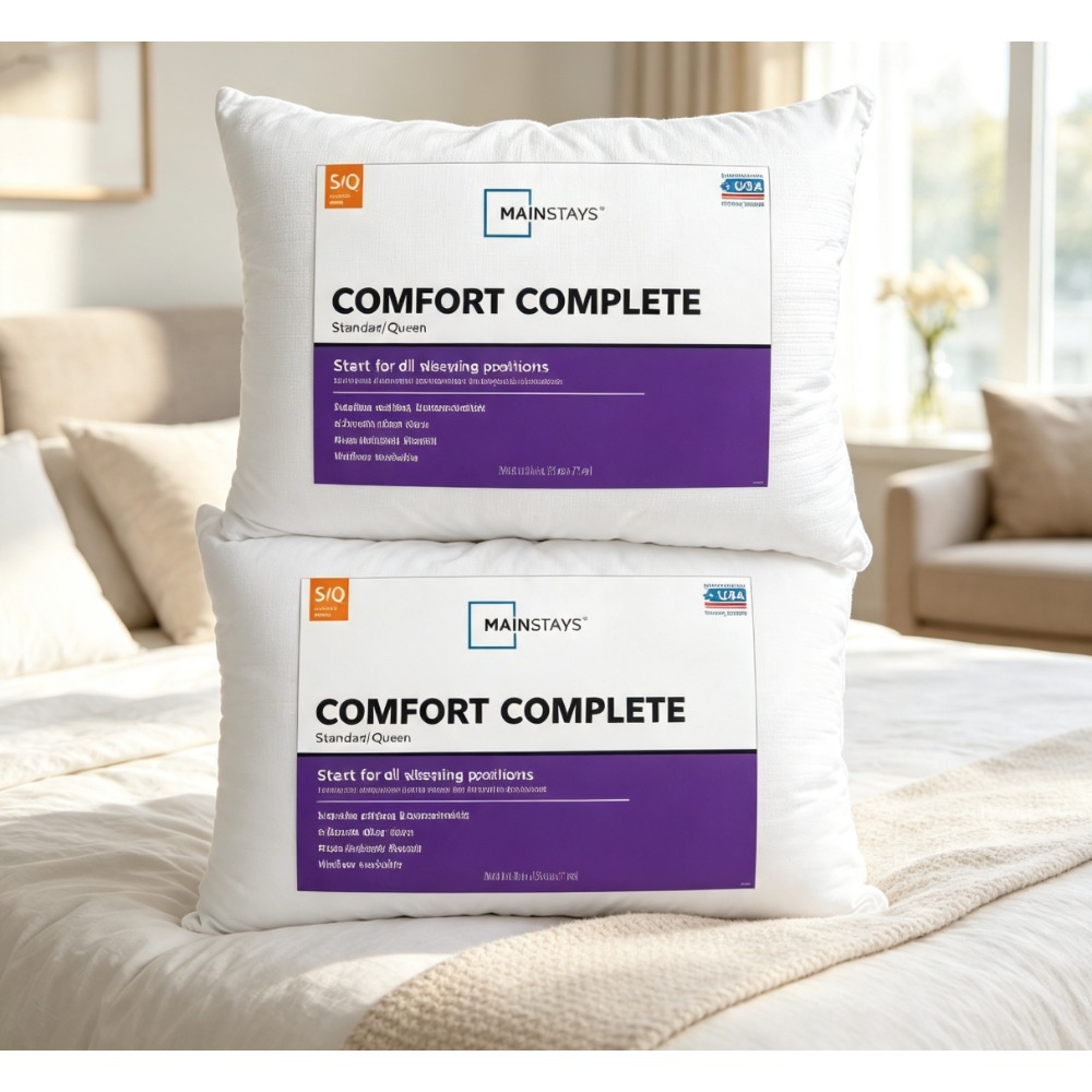 Bed Sheet Microfiber - Comfort Complete Standard/Queen Size Bed Pillow