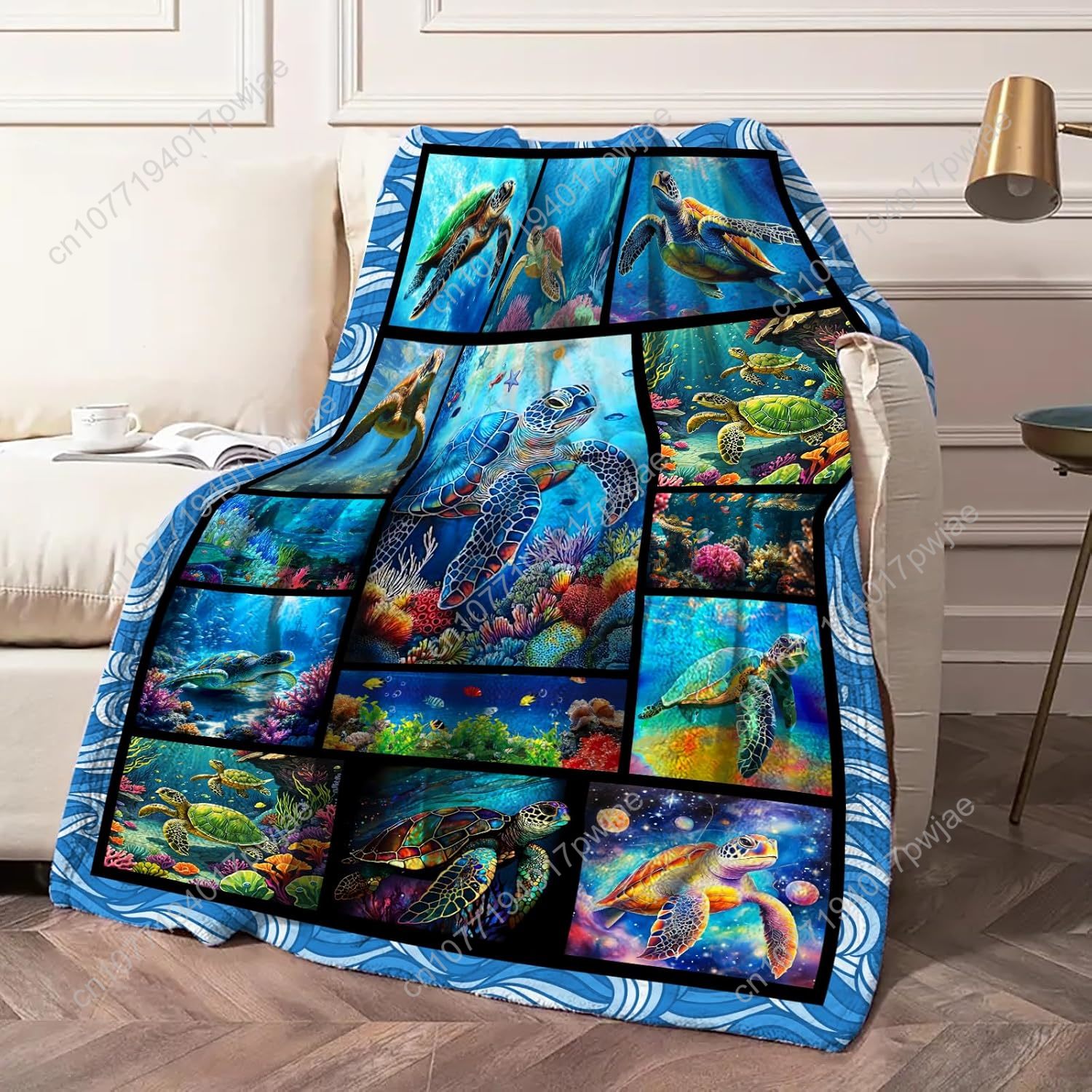 Sea Turtle Flannel Throw Blank - огляд і ціна Home Textiles Towel