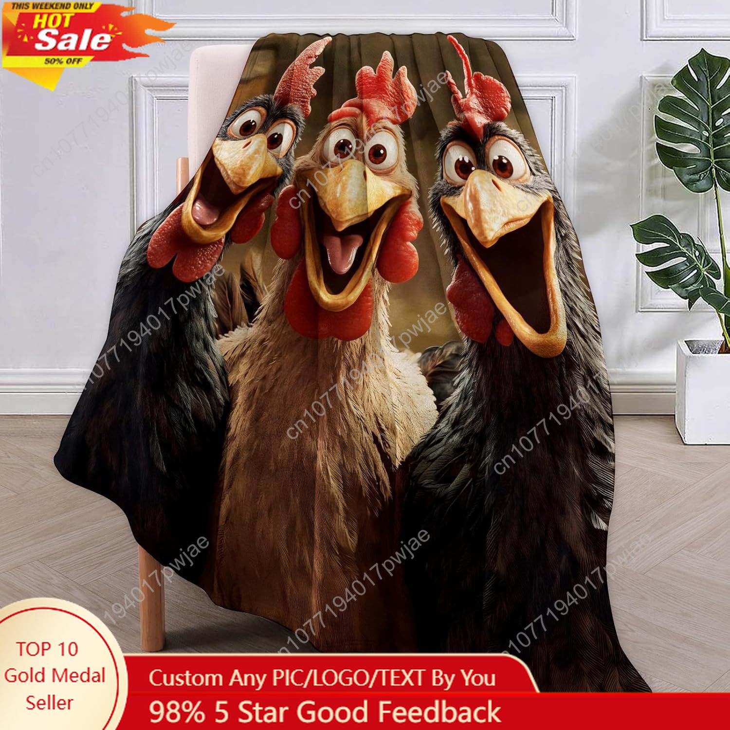 Chickens Blanket Gifts for Wom - огляд і ціна Home Textiles Towel