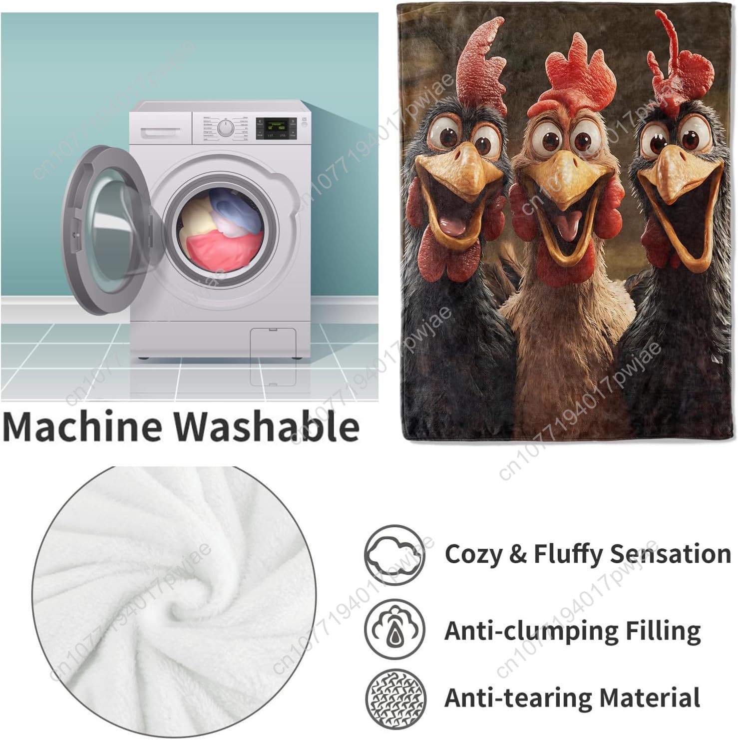 Chickens Blanket Gifts for Wom - огляд і ціна Home Textiles Towel