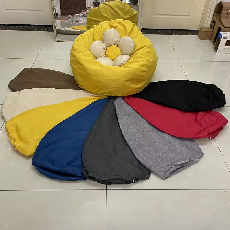 Lazy Sofa Cover Bean Bag Cover - огляд і ціна Floor Cushion Pouf