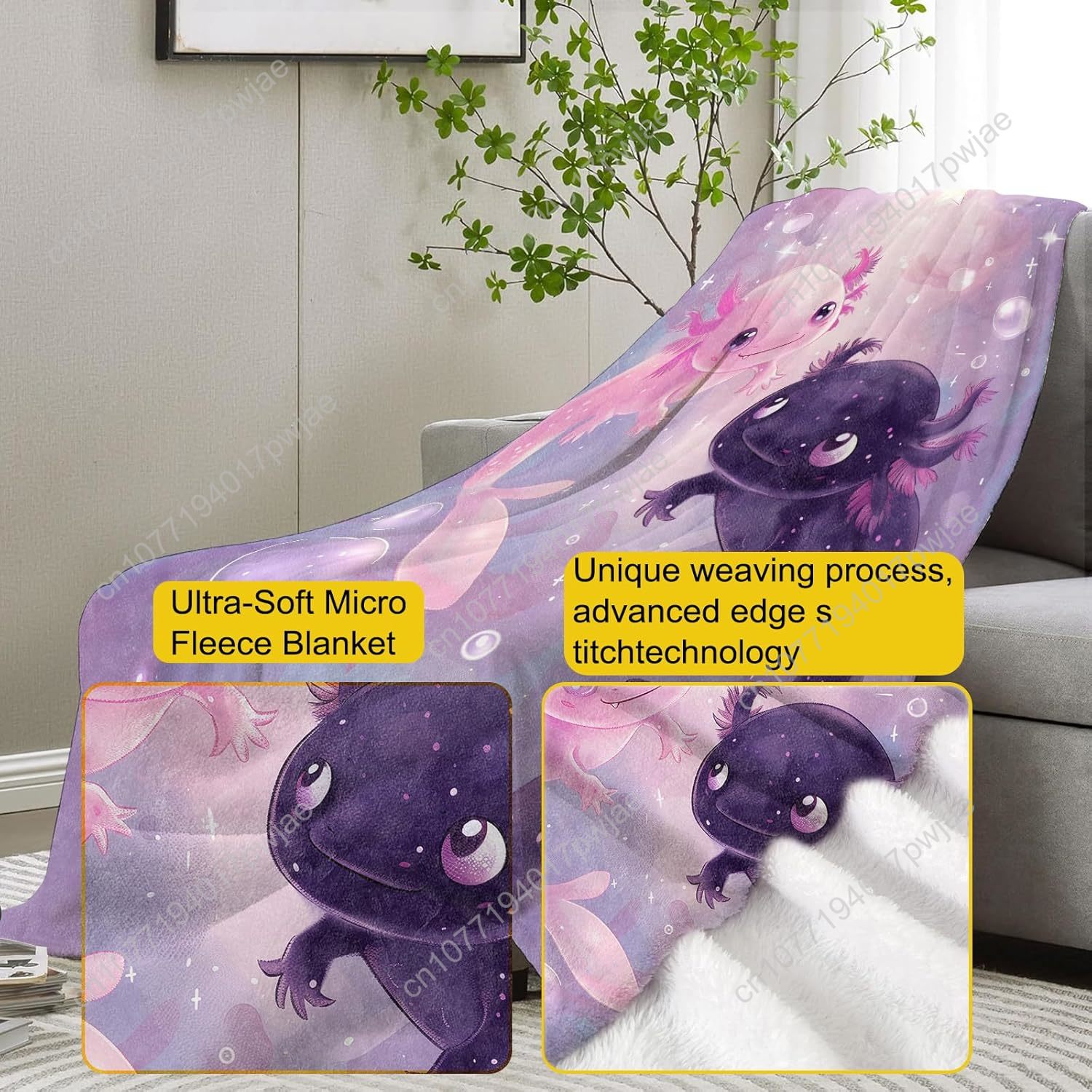 Axolotl Blanket Cute Axolotls  - огляд і ціна Home Textiles Towel