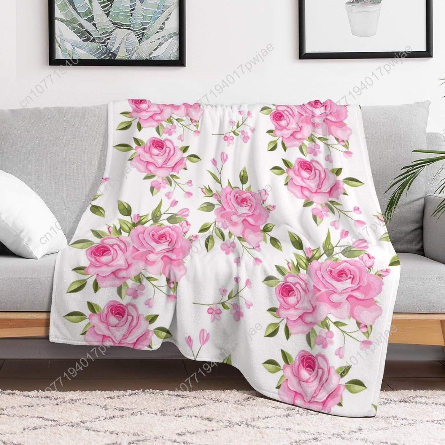 Pink Flower Throw Blanket Flor - огляд і ціна Home Textiles Towel