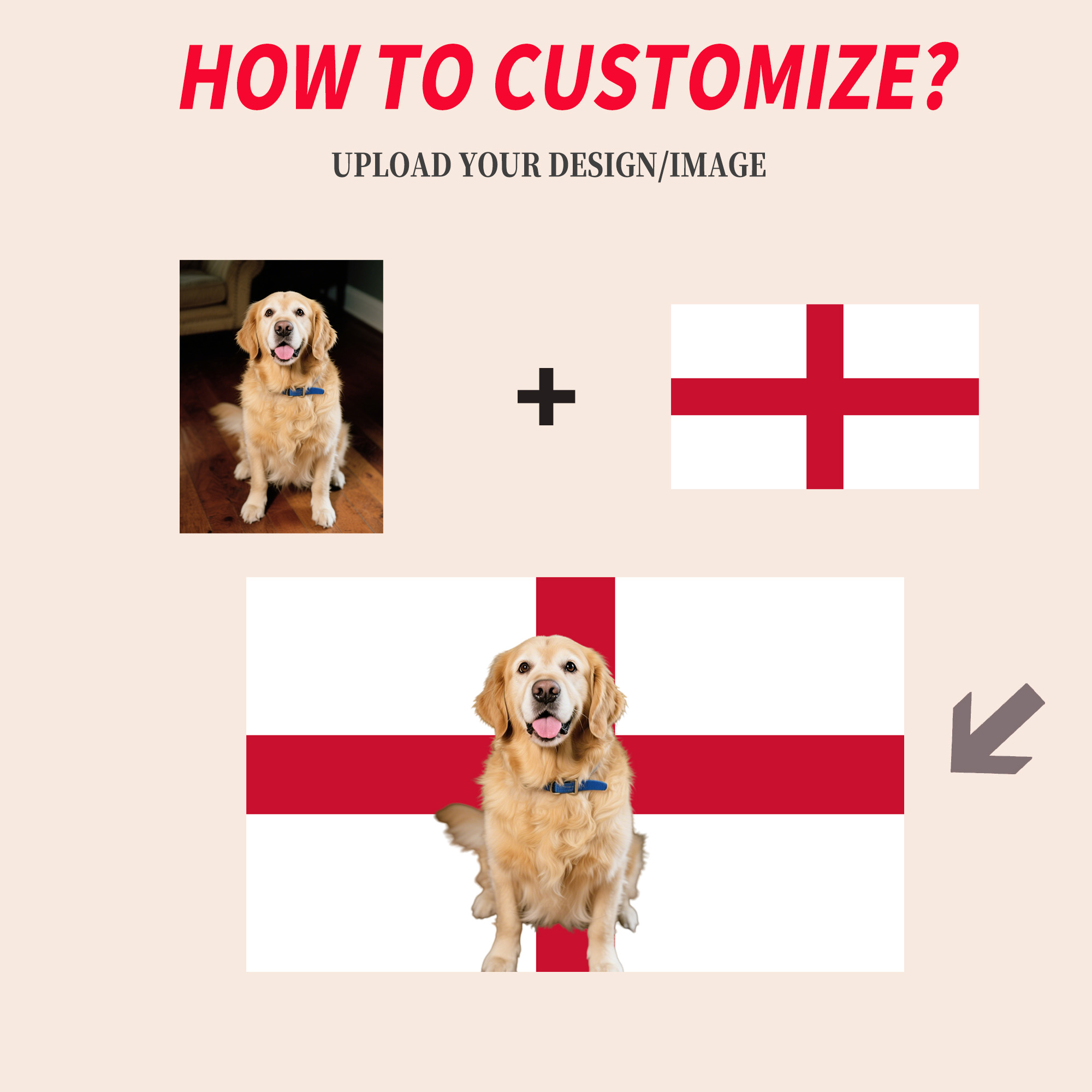 1pc 2D FLAT Personalize Englan - огляд і ціна Home Textiles Design