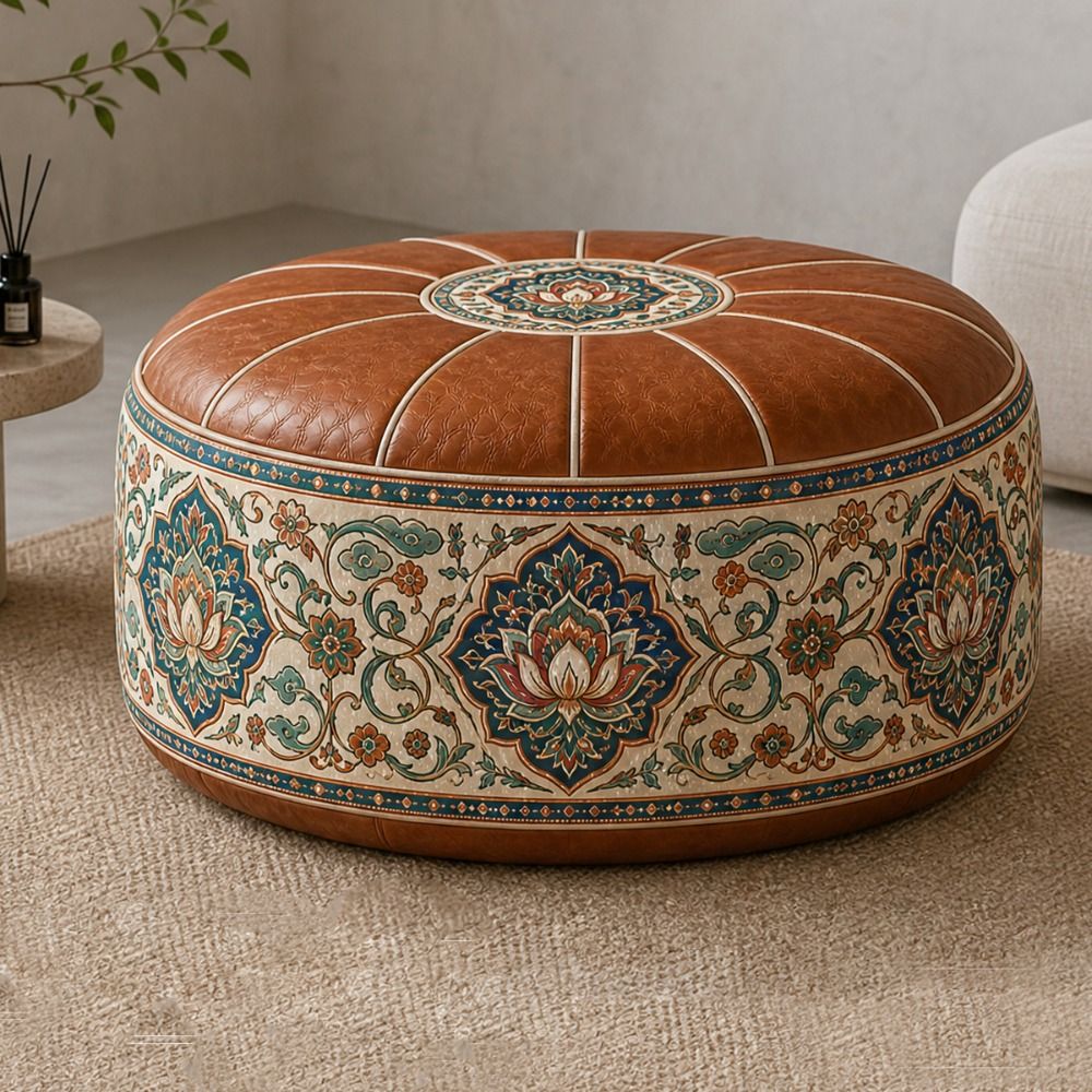 New PU Leather Ottoman Pouf Bo - огляд і ціна Floor Cushion Pouf