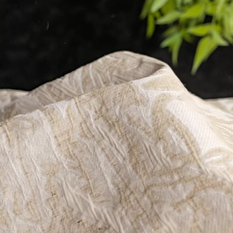 Beige Linen Jacquard Fabric Fl - огляд і ціна Home Textiles Design