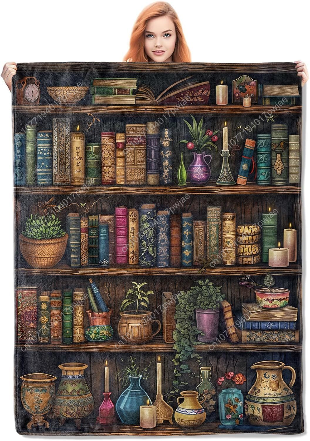 Vintage Bookshelf Blanket Read - огляд і ціна Home Textiles Towel