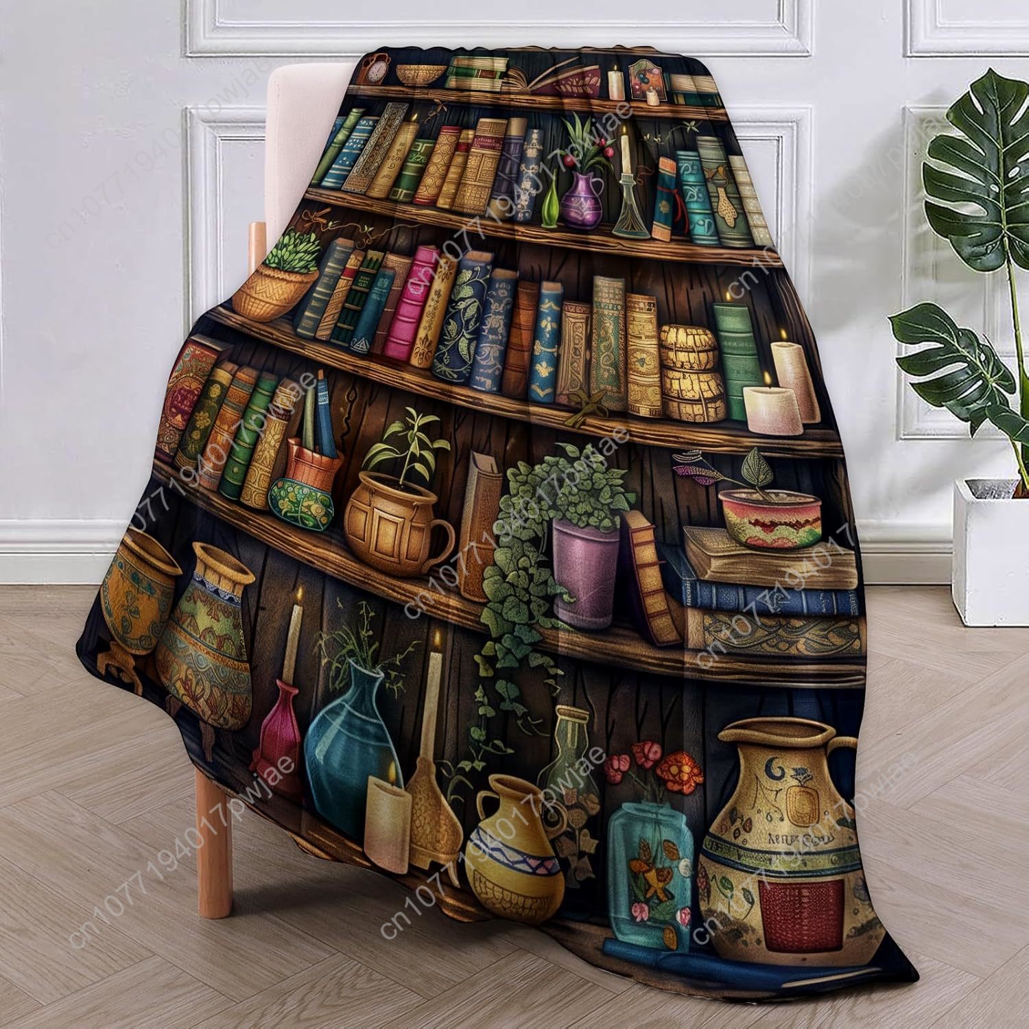 Vintage Bookshelf Blanket Read - огляд і ціна Home Textiles Towel