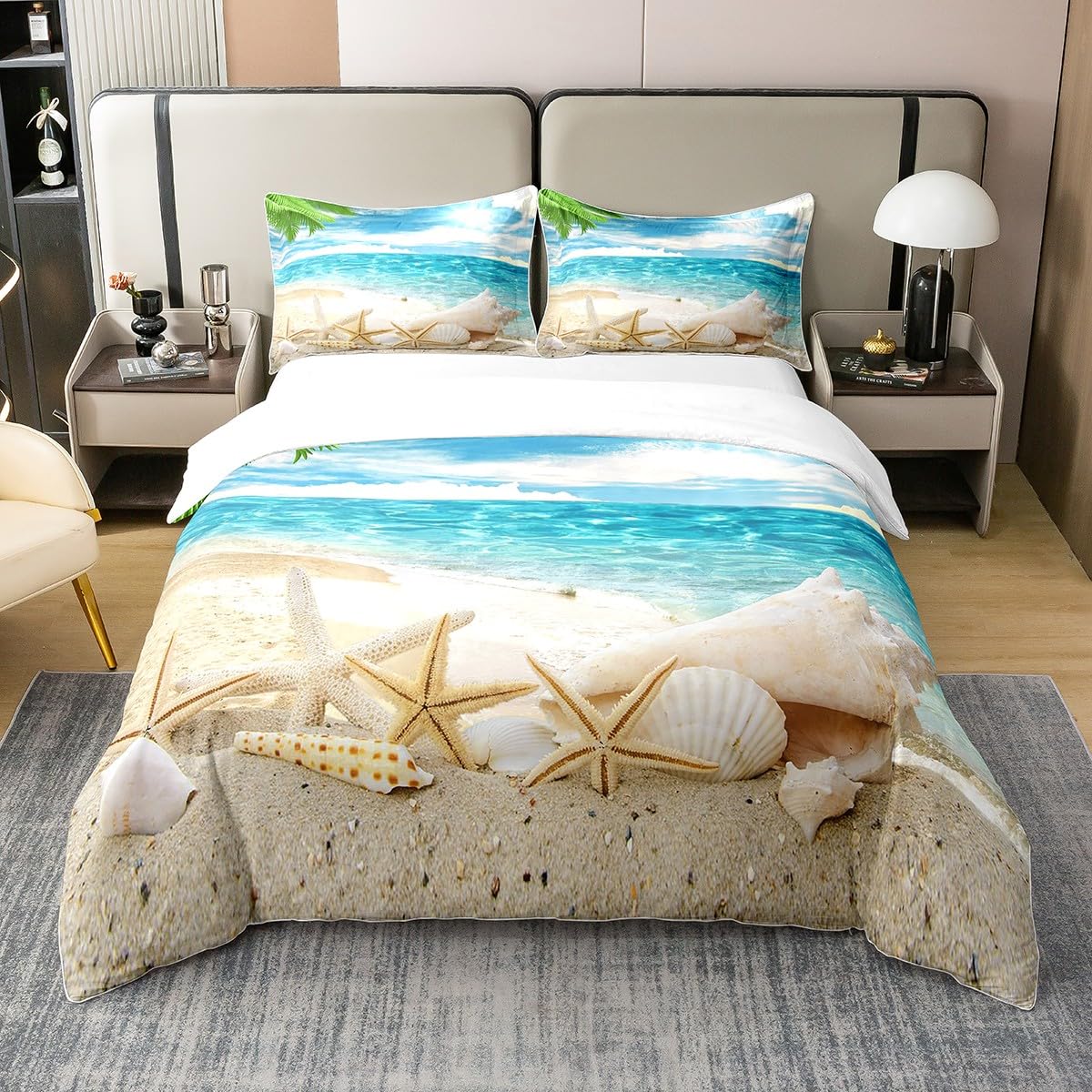 Beach Comforter Cover, Coastal - огляд і ціна Bed Sheet Microfiber
