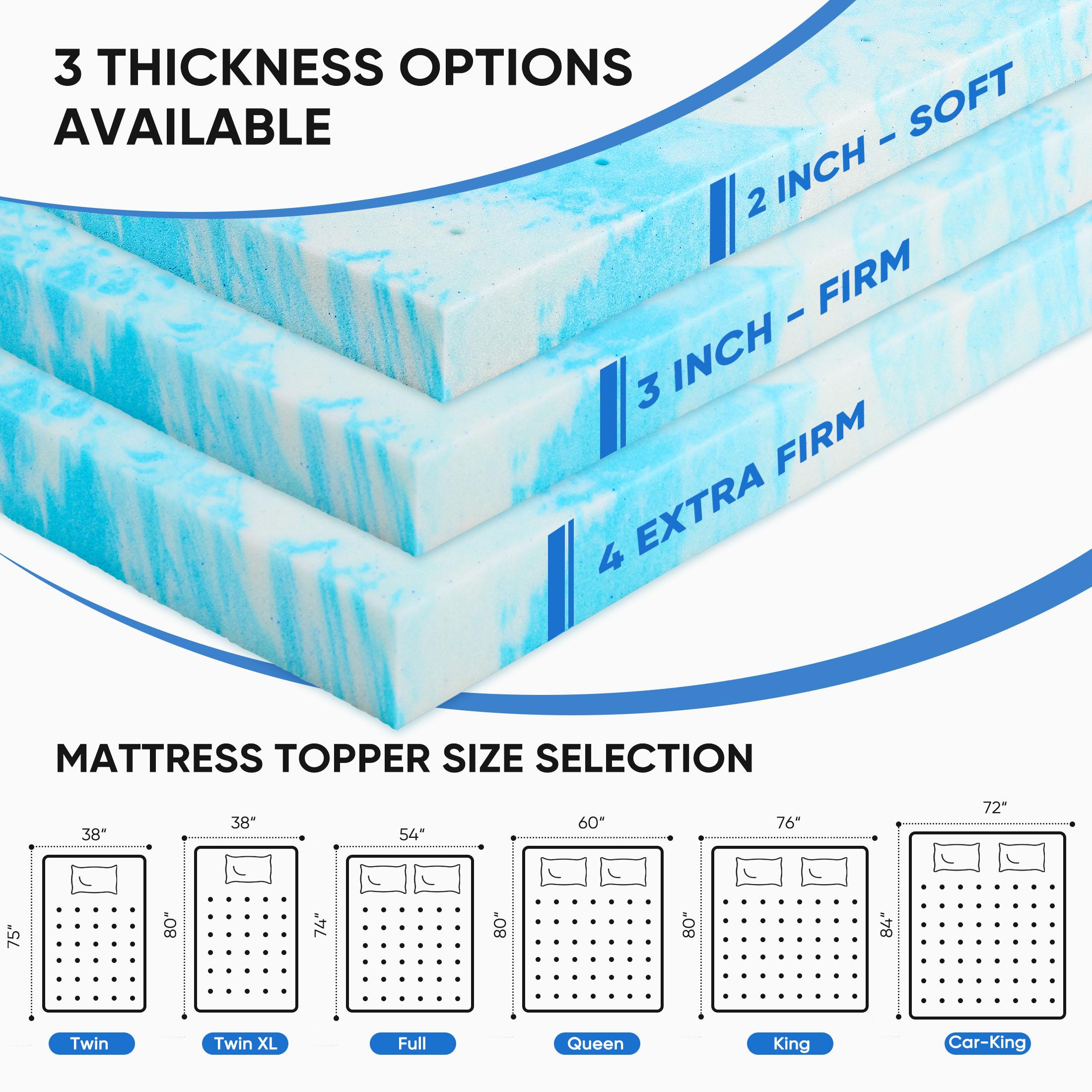 2 Inch Cooling Gel Swirl Memor - огляд і ціна Memory Foam Topper