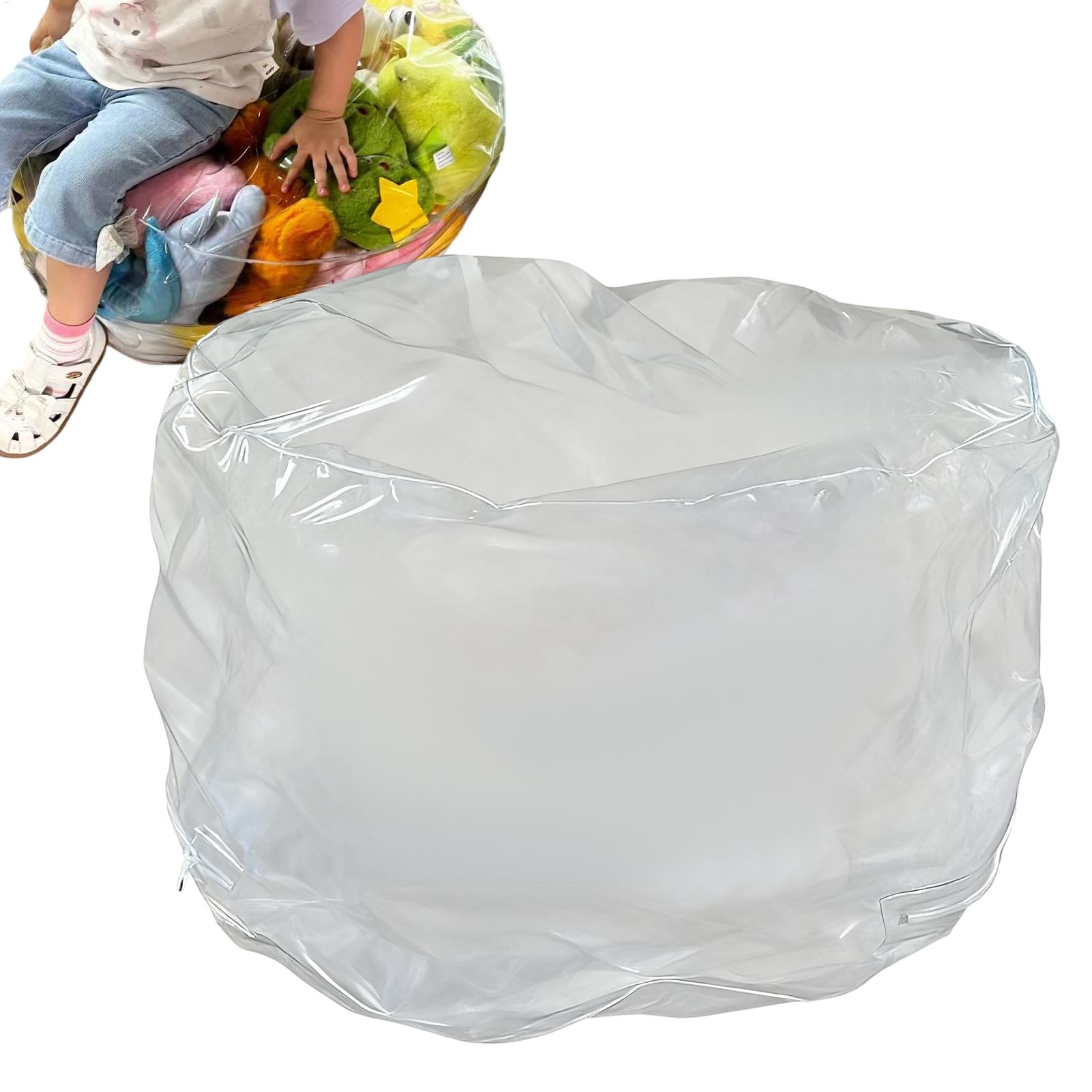 Clear Animal Storage Chair Plu - огляд і ціна Floor Cushion Pouf