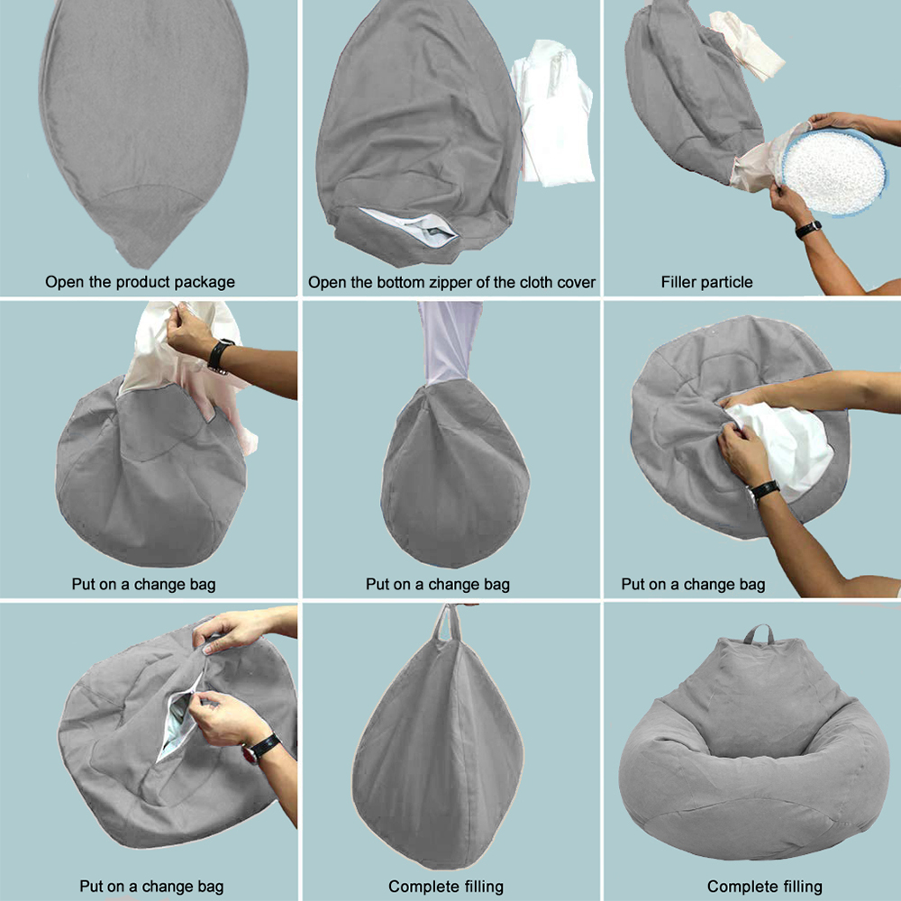 Lazy Sofas Cover Chairs Withou - огляд і ціна Floor Cushion Pouf