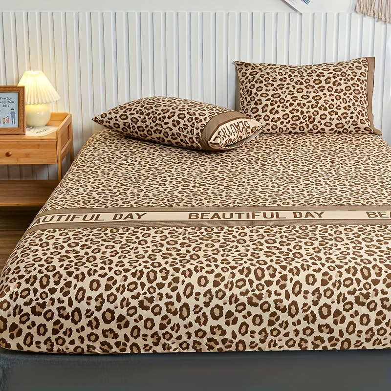 Vintage Leopard Print Fitted S - огляд і ціна Bed Sheet Microfiber