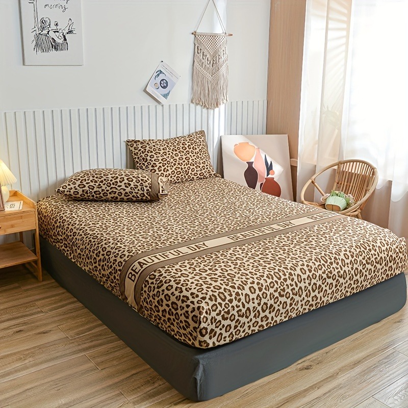 Vintage Leopard Print Fitted S - огляд і ціна Bed Sheet Microfiber