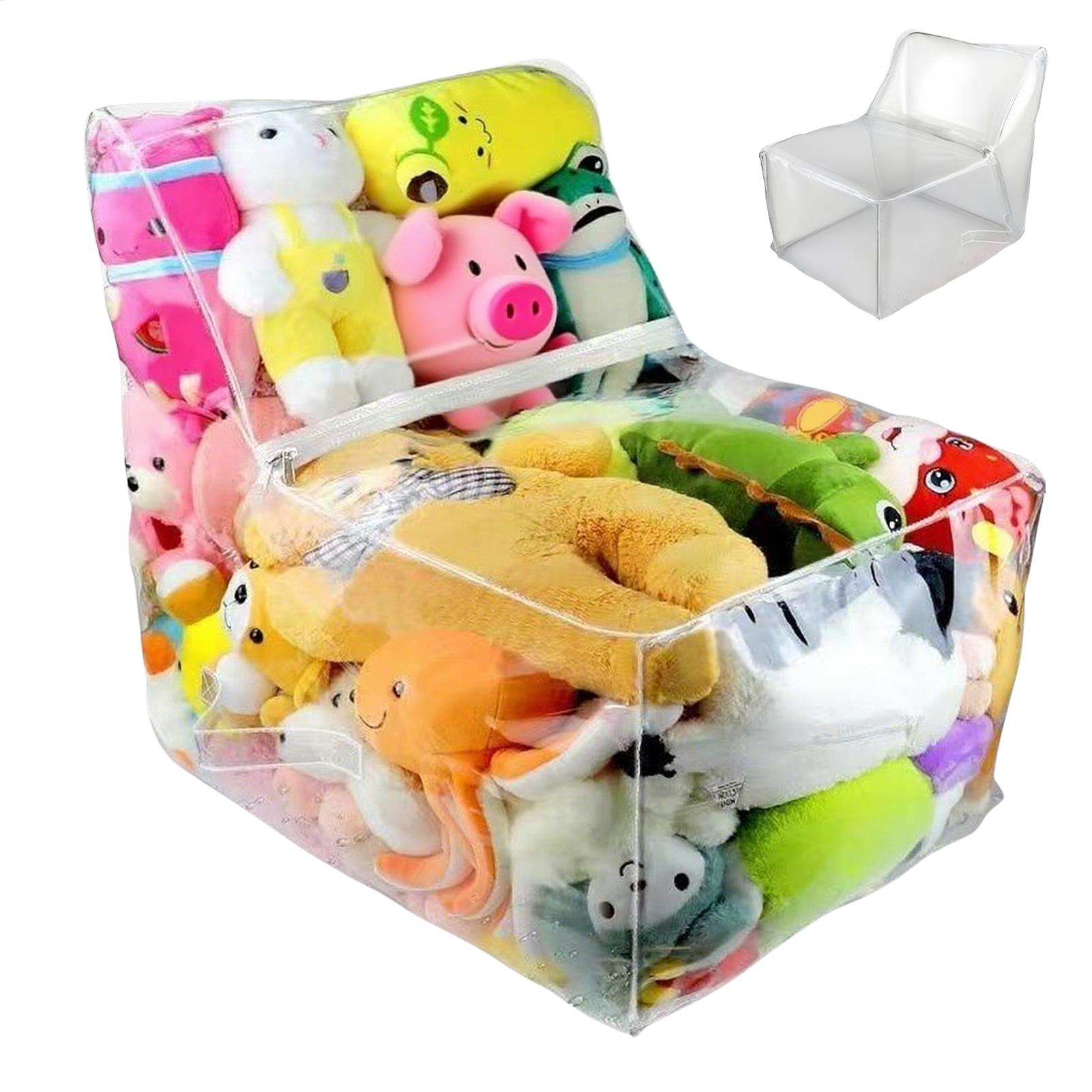 Clear Stuffed Animal Bean Bag  - огляд і ціна Floor Cushion Pouf