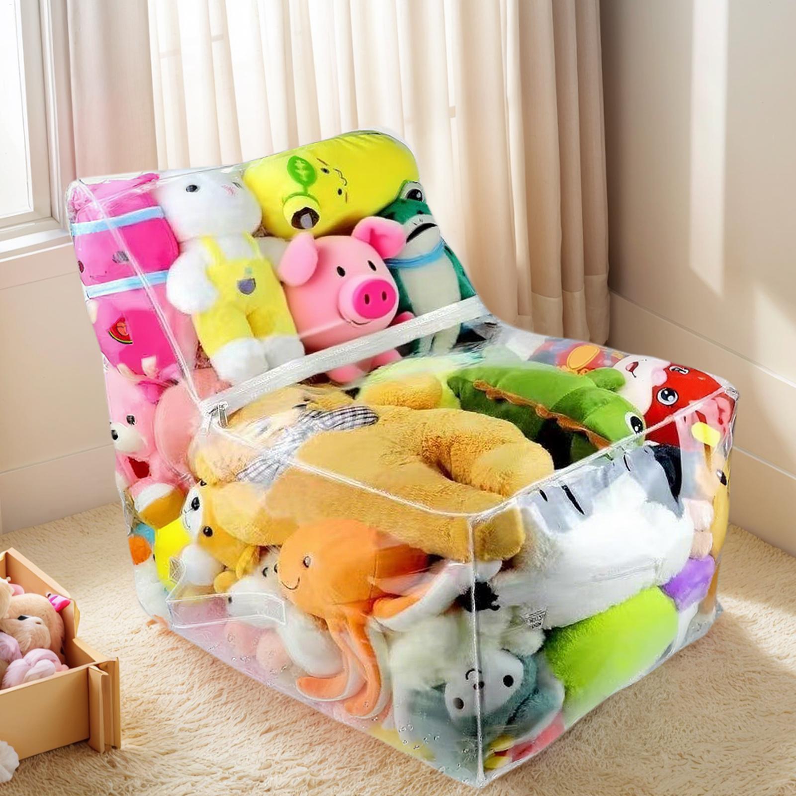 Clear Stuffed Animal Bean Bag  - огляд і ціна Floor Cushion Pouf