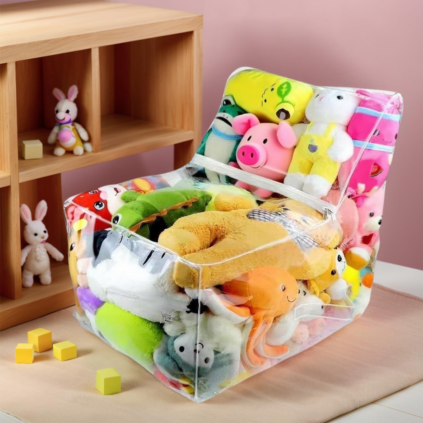 Clear Stuffed Animal Bean Bag  - огляд і ціна Floor Cushion Pouf