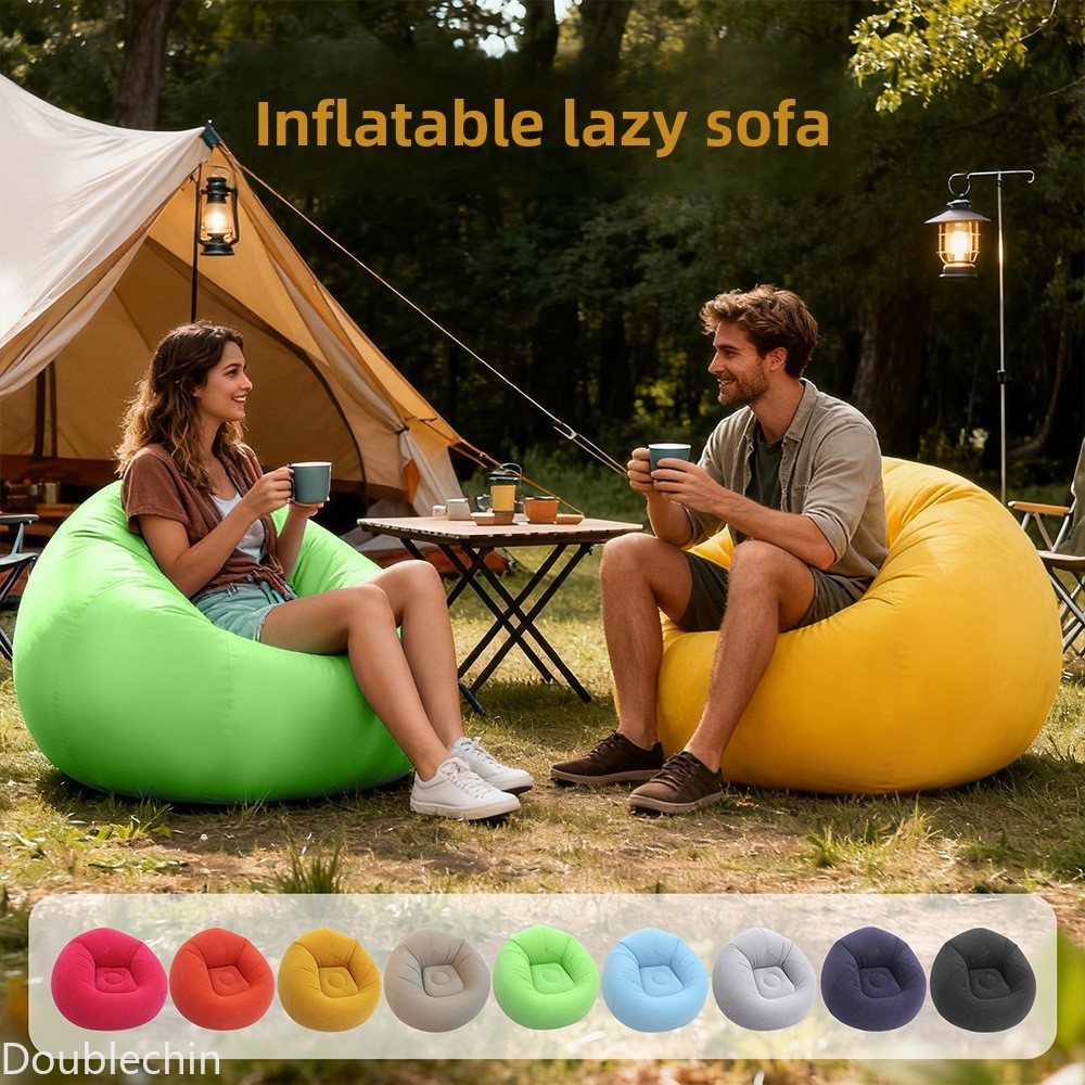 Single Flocked Inflatable Lazy - огляд і ціна Floor Cushion Pouf