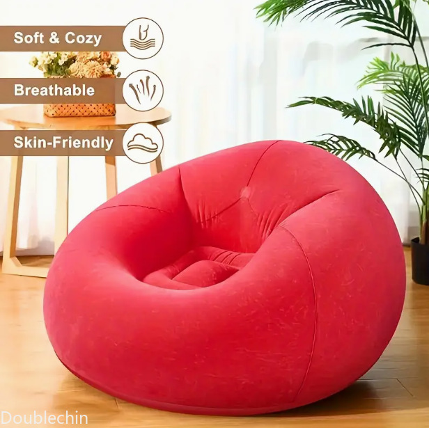 Single Flocked Inflatable Lazy - огляд і ціна Floor Cushion Pouf
