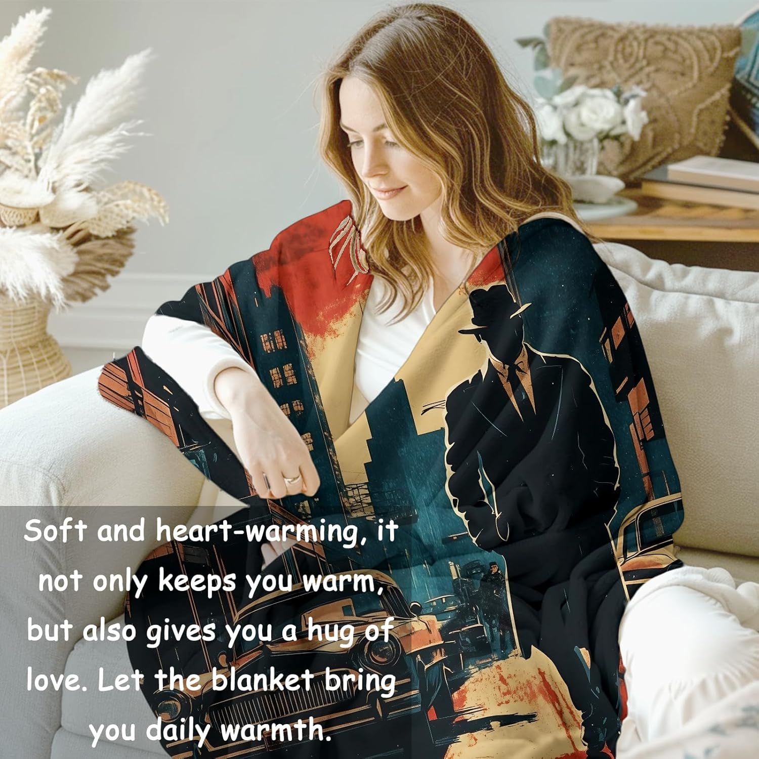 Noir Detective Blanket Gifts f - огляд і ціна Home Textiles Towel