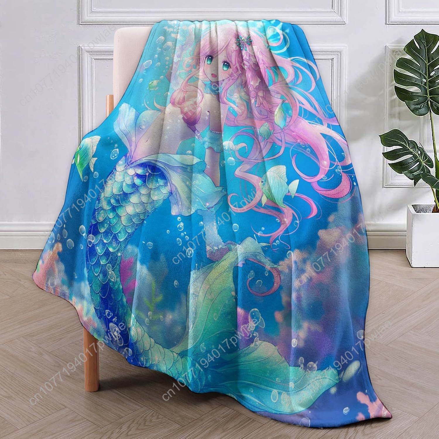 Cute Mermaid Blanket Cartoon F - огляд і ціна Home Textiles Towel