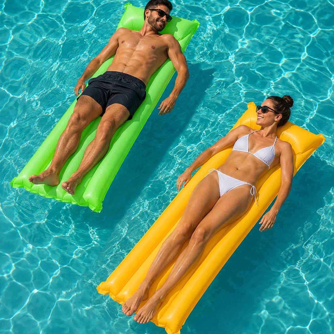 1PC Pool Float Bed Inflatable  - огляд і ціна Fitted Sheet Deep