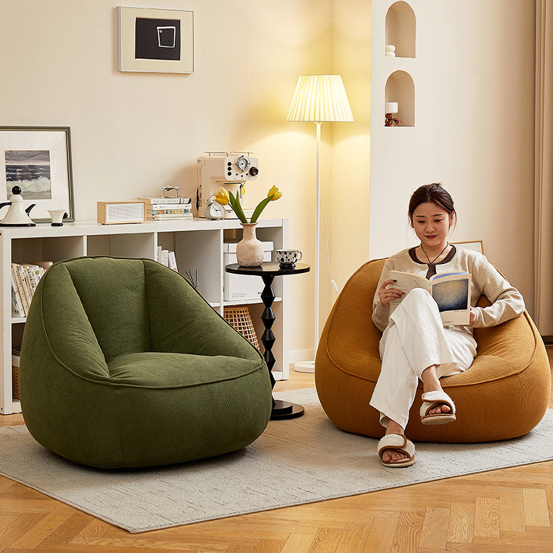 Single Bean Bag Sofa Living Ro - огляд і ціна Floor Cushion Pouf