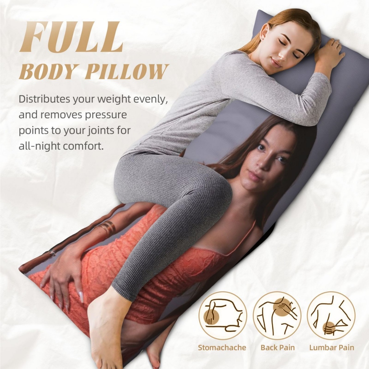 1 Custom Photo Body Pillowcase - огляд і ціна Home Textiles Today