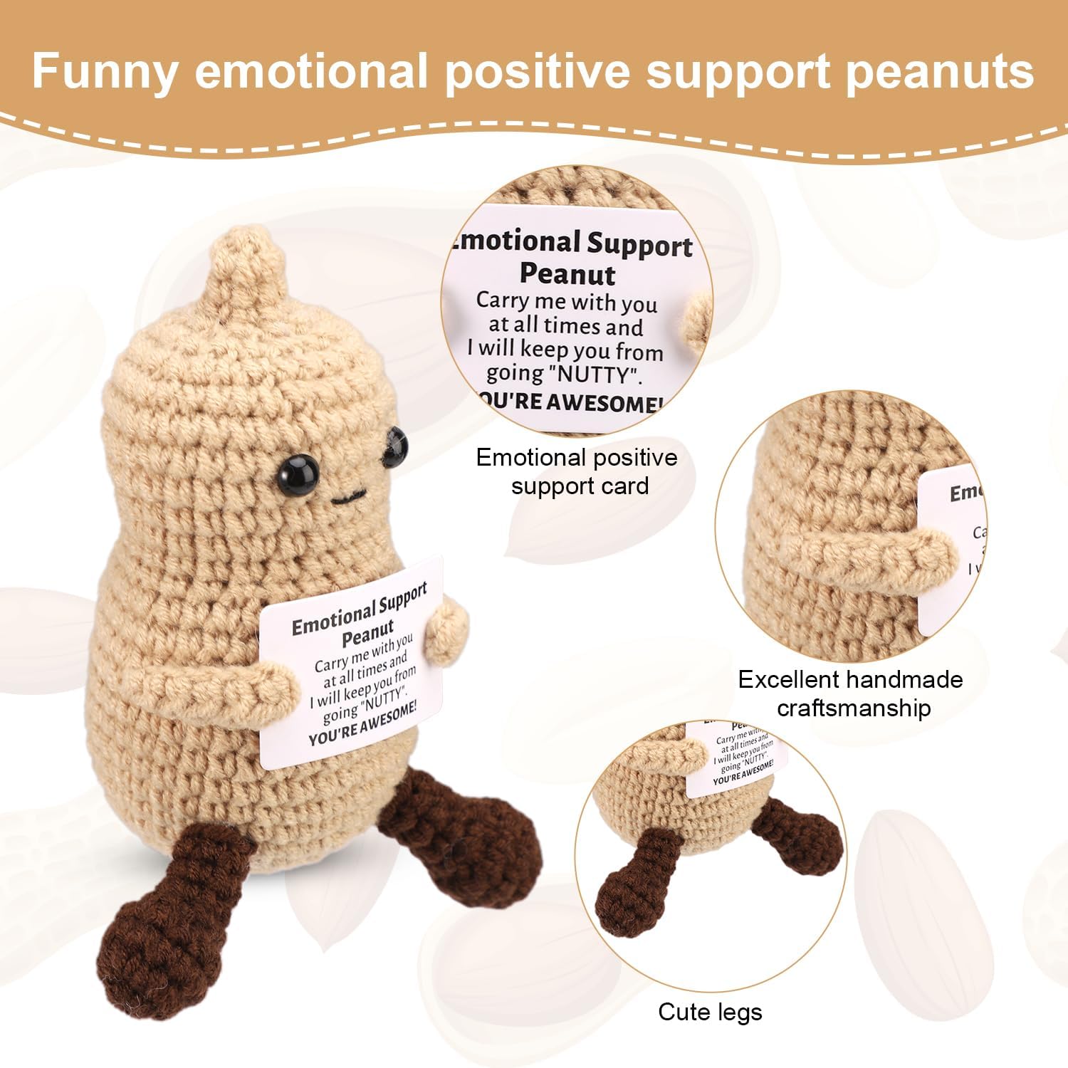 Funny Crochet Peanut Handmade  - огляд і ціна Home Textiles Today