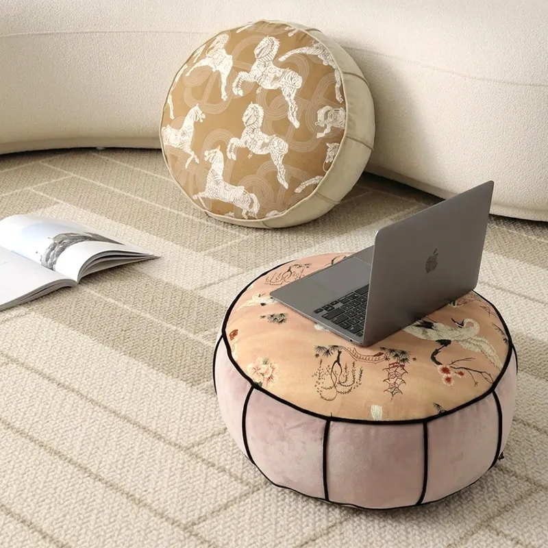 Round Chinese Style Floor Pouf - огляд і ціна Floor Cushion Pouf